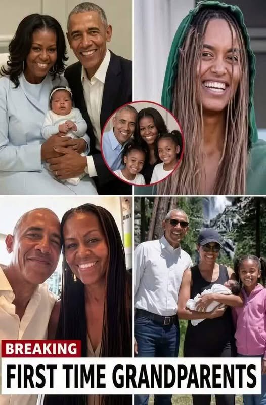 Michelle and Barack Obama Meet Malia’s Newborn